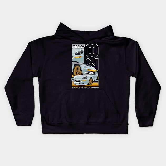 BMW Z8 Kids Hoodie by Harrisaputra